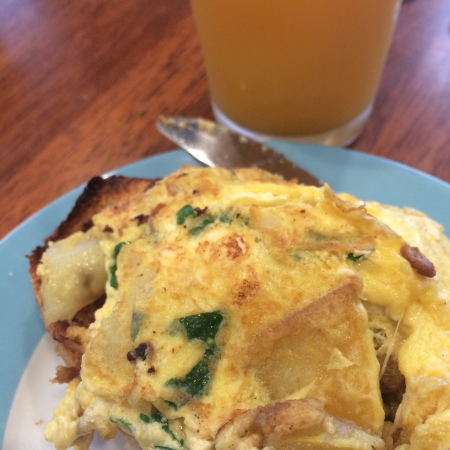 Omelette and juice